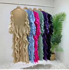 Truly Plissé Ruffle Dress