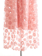 Elegant Floral Sequin Mesh Skirt