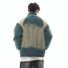 Men's Vintage Baggy Bleached Denim Jacket