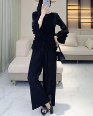 Luxury Bubble Pleats Top & Pants