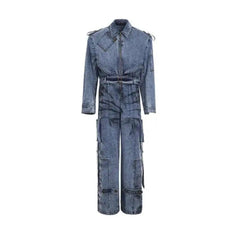 Men's Premium Denim Utility Jumpsuit