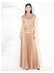 Modest Pleated Skirt Set
