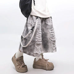Men's Extra Distressed Denim Jorts