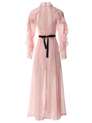 Women's Designer Pink Chiffon Dress