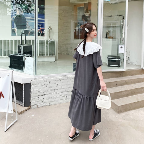 Vintage Chic Oversized Collar Bear Maxi Dress – HEYFANCYSTYLE