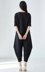 Contemporary Pleated 2-Piece