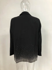 Men's Black Gradient Swarovski Crystal Blazer