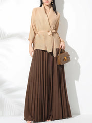 Couture Japanese Pleated Skirt & Top Set