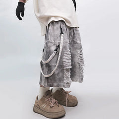Men's Extra Distressed Denim Jorts