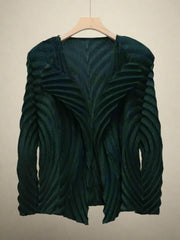 Luxe Pleated Geometric Cardigan