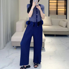 Truly Plisse Pant Suit Set