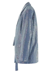 Luxe Shimmering Wrap Blazer