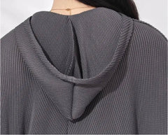 Luxe Batwing Plisse Hoodie