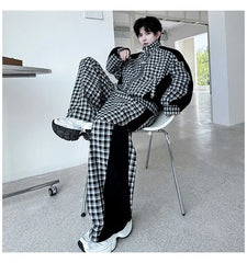 Men's Plaid Zip-Up Jacket + FREE Pants Set