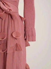 Luxury Pleats Tiered Dress