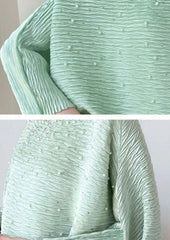Luxury Pearl Pleated Dolman Top