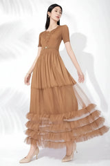 Elegant Pleated Tulle Dress