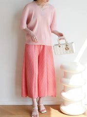 Luxury Plissé Palazzo Pants