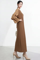 Luxury Ruffle Sleeve Plisse Dress