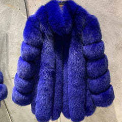 Women's Genuine Fox Fur Coat