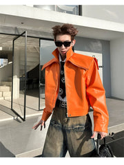 Men's Luxe Zip Faux Leather Jacket