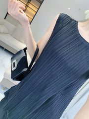 Pleated Plissé Tank Top & Pants Set
