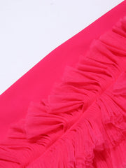 Luxury Ruffle-Sleeve Sequin Dress