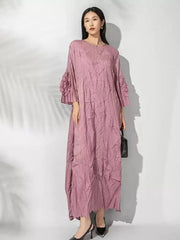 Luxury Crinkled Pleated Dress