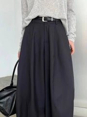 Luxury Relaxed Wide-Leg Trousers