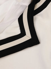 Oversized Striped Contrast Blazer