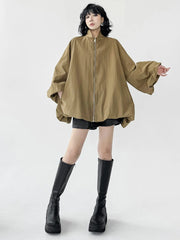 Women's Luxe Lightweight Oversized Bomber Jacket