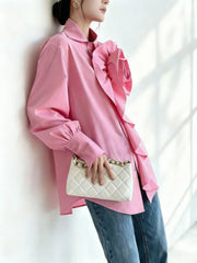 Luxury Floral Appliqué Blouse