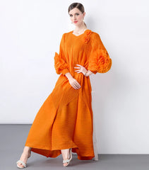 Luxury Plissé Caftan Dress
