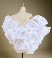 Couture Glamorous Floral Cape