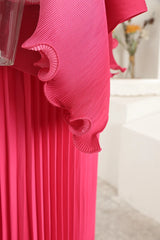 Chic Pleated Modest Skirt Set