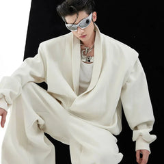 Men's 2 Piece Casual Oversized Top & Wide Leg Pants Set