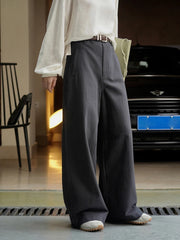 Women's Casual Elegance Luxe Pleated Wide Leg Pants