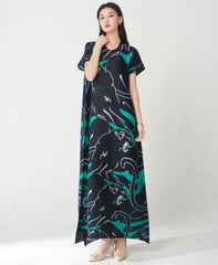 Pleated Geometric Lines Dress