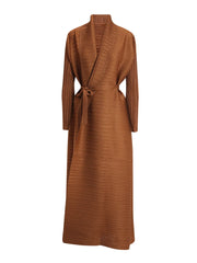 Truly Pleated Stretchy Long Coat