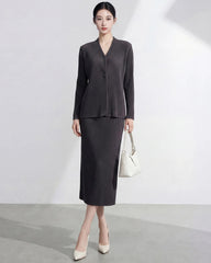Luxury Pleated Formal Skirt Set