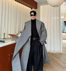 Men's Luxurious Oversized Long Wool Coat