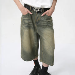 Men's Oversized Long Denim Jean Shorts