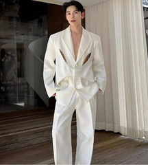 Men's Luxury Cutout Suit Set