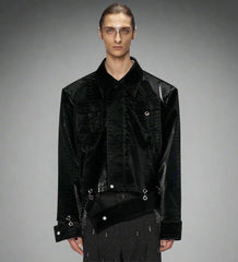 Men's Crocodile Vegan Leather Jacket