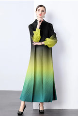 Truly Pleated Cuff Sleeve Dress