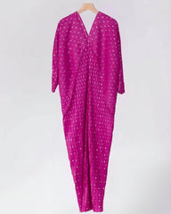 Micro-Dot Pleated Dress