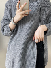 Luxury Ribbed Side-Zip Knit