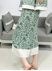 Korean Style 2 Piece Pleated Summer Skirt Set