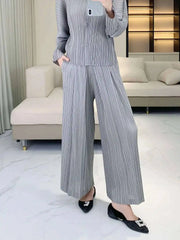 Luxe Pleated Blouse & Palazzo Pant
