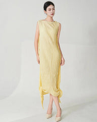Plissé Sleeveless Dress